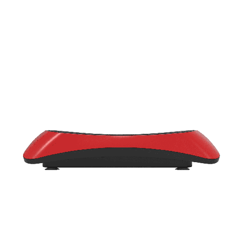 Plataforma vibratoria y masaje VibroSlim 4D de frente en rojo