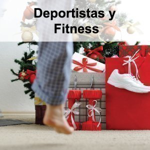Zapatillas deportivas y mancuernas bajo un árbol de Navidad