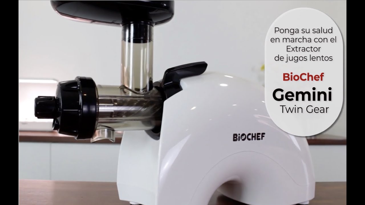 El NUEVO extractor de jugos lentos de BioChef Gemini Twin Gear (Español)