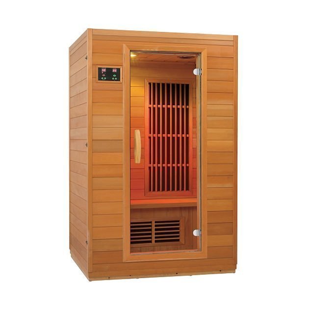 Sauna infrarroja Zen para 2 personas lado izquierdo